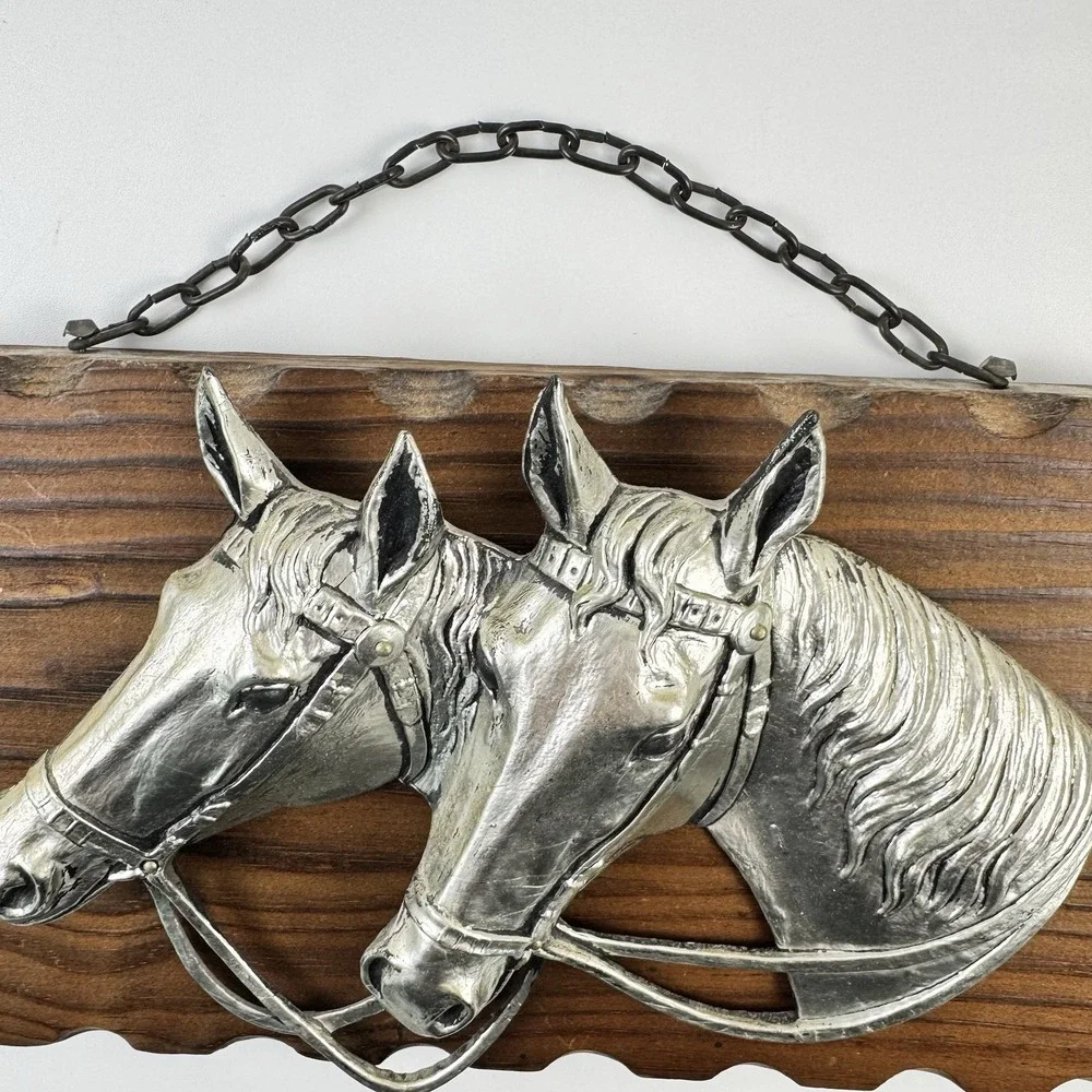 VTG 3D  Silver Horse Head Wall Mount 13.5